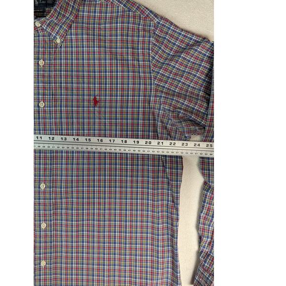 Ralph Lauren Custom Fit Men's Plaid Long Sleeve Button Down Shirt Size XL‎ - Picture 5 of 7